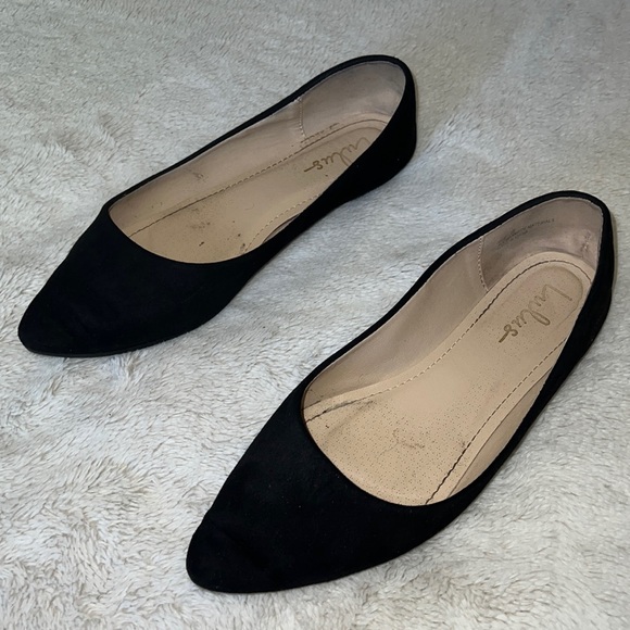 Holly Black Suede Flats - Picture 3 of 7